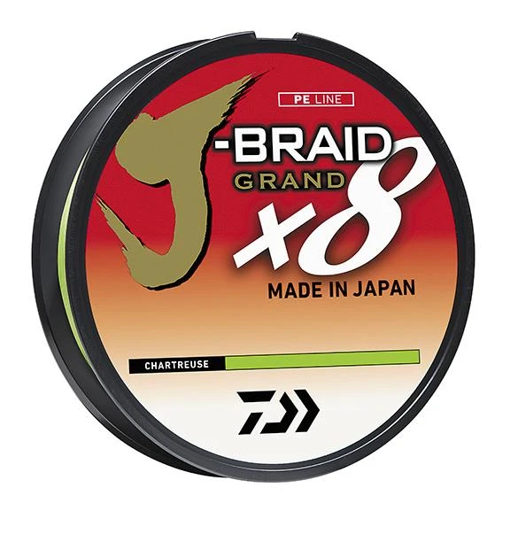 Daiwa J-Braid Grand X8 Braided Line Chartreuse 3 Daiwa J-Braid Grand X8 Braided Line Chartreuse